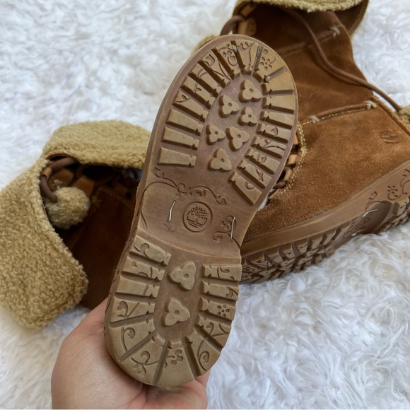 Timberland Toddler Leather Knee High Boots Brown Waterproof Size 11.5 - Picture 3 of 9